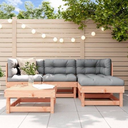 Juego de muebles jardín 5 pzas y cojines madera abeto Douglas de vidaXL, Conjuntos de jardín - Ref: Foro24-3185792, Precio: 4...