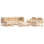 Juego de muebles de jardín 7 piezas y cojines madera maciza de vidaXL, Conjuntos de jardín - Ref: Foro24-3185808, Precio: 532...