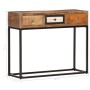 Mesa consola de madera maciza reciclada dorado 90x30x75 cm de vidaXL, Aparadores - Ref: Foro24-286511, Precio: 184,73 €, Desc...