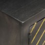 Mueble de TV madera maciza de mango negro y dorado 120x30x40 cm de vidaXL, Muebles TV - Ref: Foro24-286514, Precio: 280,79 €,...