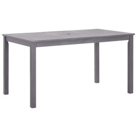 Mesa de jardín madera maciza de acacia gris lavado 140x80x74 cm en Mesas de jardín | Comprar online en Foru.es