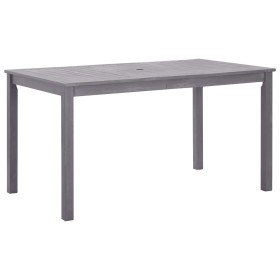 Mesa de jardín madera maciza de acacia gris lavado 140x80x74 cm en Mesas de jardín | Comprar online en Foru.es
