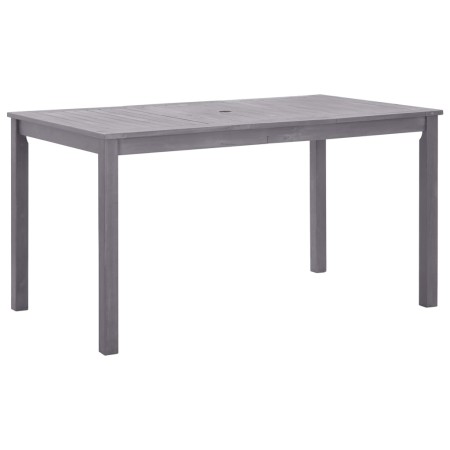 Mesa de jardín madera maciza de acacia gris lavado 140x80x74 cm en Mesas de jardín | Comprar online en Foru.es