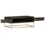 Mesa de centro madera maciza de mango negro y dorado 90x50x35cm de vidaXL, Mesas de centro - Ref: Foro24-286515, Precio: 269,...