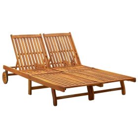 Tumbona para 2 personas madera maciza de acacia en Tumbonas | Comprar online en Foru.es