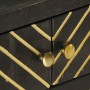 Mesa de centro madera maciza de mango negro y dorado 90x50x35cm de vidaXL, Mesas de centro - Ref: Foro24-286515, Precio: 269,...