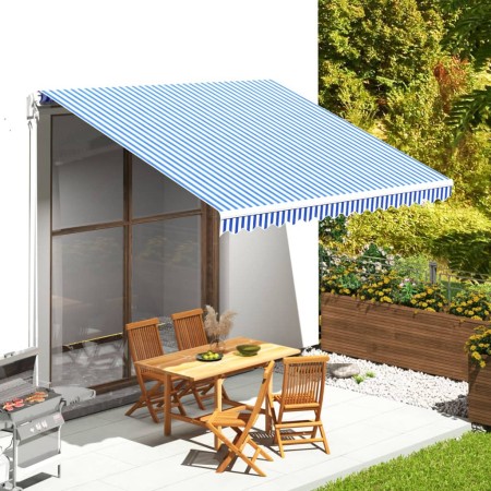 Tela de repuesto para toldo azul y blanco 4x3,5 m en Toldos | Comprar online en Foru.es
