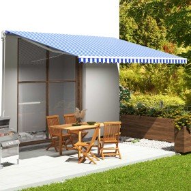 Tela de repuesto para toldo azul y blanco 5x3,5 m en Toldos | Comprar online en Foru.es