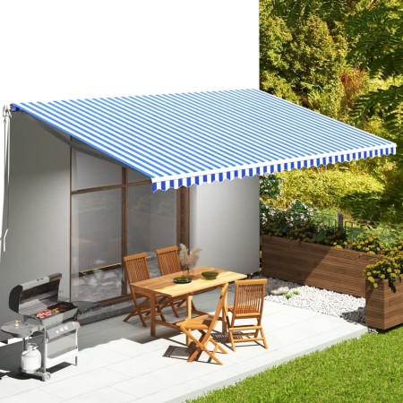 Tela de repuesto para toldo azul y blanco 6x3,5 m en Toldos | Comprar online en Foru.es