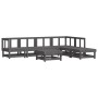 Juego de muebles de jardín 7 pzas y cojines madera maciza gris de vidaXL, Conjuntos de jardín - Ref: Foro24-3185957, Precio: ...