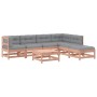 Juego de muebles jardín 7 pzas y cojines madera abeto Douglas de vidaXL, Conjuntos de jardín - Ref: Foro24-3185967, Precio: 7...