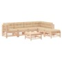 Juego de muebles de jardín 7 piezas y cojines madera maciza de vidaXL, Conjuntos de jardín - Ref: Foro24-3185976, Precio: 577...