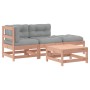 Juego de muebles jardín 4 pzas y cojines madera abeto Douglas de vidaXL, Conjuntos de jardín - Ref: Foro24-3186030, Precio: 3...