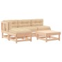 Juego de muebles de jardín 5 piezas y cojines madera maciza de vidaXL, Conjuntos de jardín - Ref: Foro24-3186039, Precio: 390...