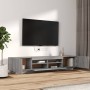 Set muebles TV con LEDs 2 pzas madera contrachapada gris Sonoma en Muebles TV | Comprar online en Foru.es