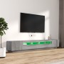 Set muebles TV con LEDs 3 pzas madera contrachapada gris Sonoma en Muebles TV | Comprar online en Foru.es