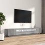 Set muebles TV con LEDs 3 pzas madera contrachapada gris Sonoma en Muebles TV | Comprar online en Foru.es