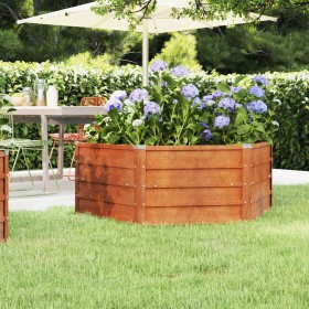 Arriate oxidado de acero corten 129x129x45 cm en Macetas y jardineras | Comprar online en Foru.es