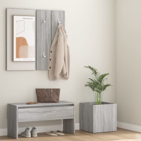 Set de muebles de recibidor madera contrachapada gris Sonoma en Bancos para recibidores y almacenamiento | Comprar online en For