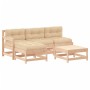 Juego de muebles de jardín 5 piezas y cojines madera maciza de vidaXL, Conjuntos de jardín - Ref: Foro24-3186053, Precio: 354...