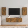 Set de muebles de TV 4 pzas madera contrachapada roble ahumado en Muebles TV | Comprar online en Foru.es