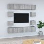 Set de muebles para TV 10 pzas madera contrachapada gris Sonoma en Muebles TV | Comprar online en Foru.es