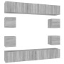 Set de muebles para TV 10 pzas madera contrachapada gris Sonoma en Muebles TV | Comprar online en Foru.es