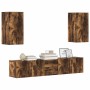 Set de muebles de TV 5 pzas madera contrachapada roble ahumado en Muebles TV | Comprar online en Foru.es