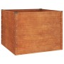 Arriate oxidado de acero corten 100x100x77 cm en Macetas y jardineras | Comprar online en Foru.es