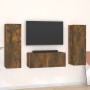 Set de muebles de TV 3 pzas madera contrachapada roble ahumado en Muebles TV | Comprar online en Foru.es