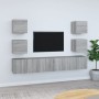 Set de muebles para TV 7 pzas madera contrachapada gris Sonoma en Muebles TV | Comprar online en Foru.es