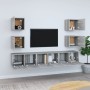Set de muebles para TV 7 pzas madera contrachapada gris Sonoma en Muebles TV | Comprar online en Foru.es