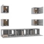 Set de muebles para TV 7 pzas madera contrachapada gris Sonoma en Muebles TV | Comprar online en Foru.es