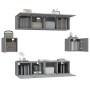 Set de muebles para TV 6 pzas madera contrachapada gris Sonoma en Muebles TV | Comprar online en Foru.es