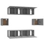 Set de muebles para TV 6 pzas madera contrachapada gris Sonoma en Muebles TV | Comprar online en Foru.es