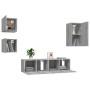 Set de muebles para TV 5 pzas madera contrachapada gris Sonoma en Muebles TV | Comprar online en Foru.es
