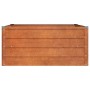 Arriate oxidado de acero corten 100x100x45 cm en Macetas y jardineras | Comprar online en Foru.es