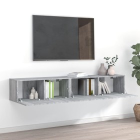 Set de muebles para TV 2 pzas madera contrachapada gris Sonoma en Muebles TV | Comprar online en Foru.es