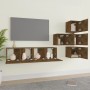 Set de muebles de TV 6 pzas madera contrachapada roble ahumado en Muebles TV | Comprar online en Foru.es