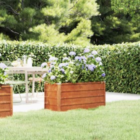 Arriate oxidado de acero corten 100x40x45 cm en Macetas y jardineras | Comprar online en Foru.es