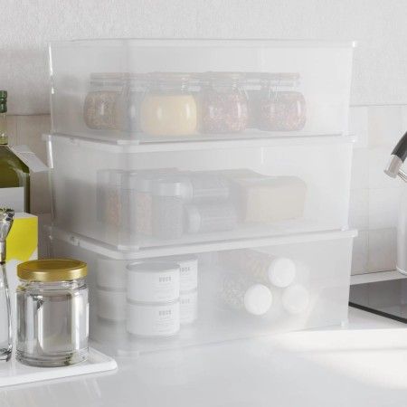Cajas de almacenaje apilables 3 uds plástico 10 L de vidaXL, Cestas para almacenaje - Ref: Foro24-154987, Precio: 27,68 €, De...