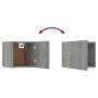 Juego de muebles de pared para TV contrachapado gris Sonoma en Muebles TV | Comprar online en Foru.es