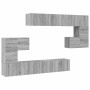 Set de muebles para TV 10 pzas madera contrachapada gris Sonoma en Muebles TV | Comprar online en Foru.es