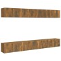 Muebles de TV 8 piezas madera color roble ahumado 60x30x30 cm en Muebles TV | Comprar online en Foru.es