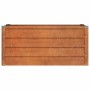 Arriate oxidado de acero corten 100x40x45 cm en Macetas y jardineras | Comprar online en Foru.es