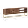 Mueble para TV madera maciza de mango 138x30x46 cm de vidaXL, Muebles TV - Ref: Foro24-286552, Precio: 241,82 €, Descuento: %