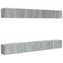 Muebles TV 8 uds madera contrachapada gris Sonoma 60x30x30 cm en Muebles TV | Comprar online en Foru.es