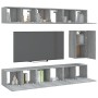 Set de muebles para TV 7 pzas madera contrachapada gris Sonoma en Muebles TV | Comprar online en Foru.es