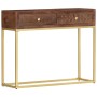 Mesa consola de madera maciza de mango 90x30x75 cm de vidaXL, Mesas auxiliares - Ref: Foro24-286555, Precio: 198,16 €, Descue...