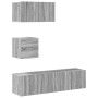 Set de muebles para TV 4 pzas madera contrachapada gris Sonoma en Muebles TV | Comprar online en Foru.es